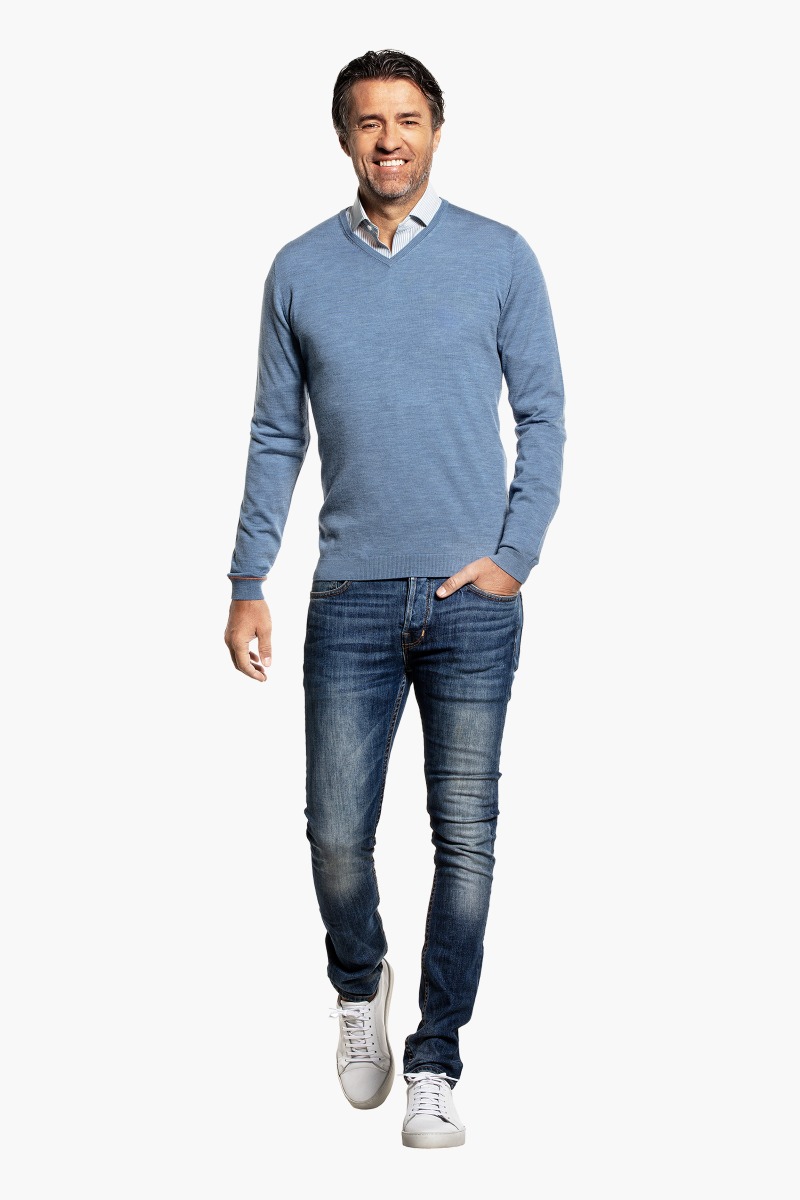 Joe V-neck Ice Blue