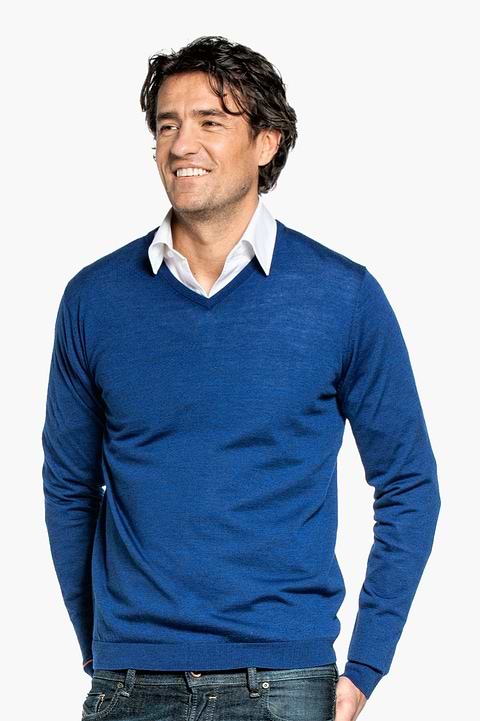 Joe V-Neck Ink Blue - Base Image