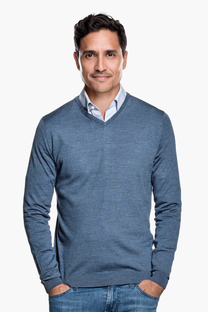 Joe V-Neck Jeans Blue