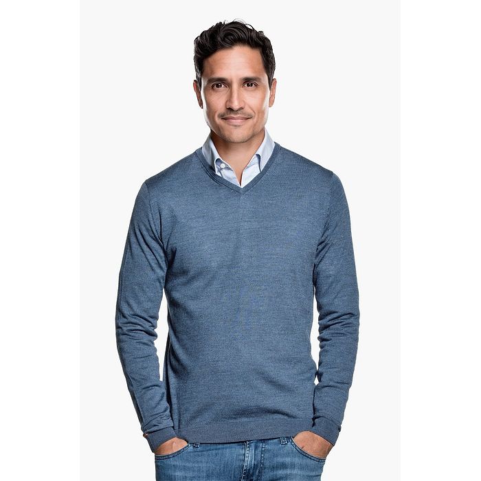 Joe V-Neck Jeans Blue