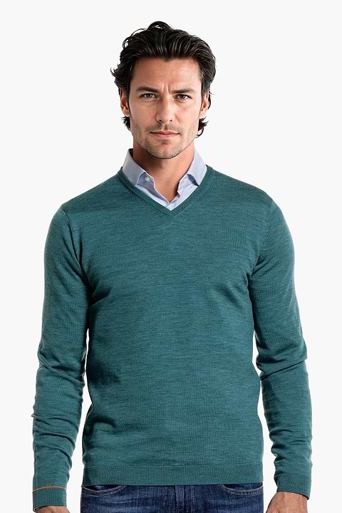 V-Neck Kingfisher Petrol - Base Image