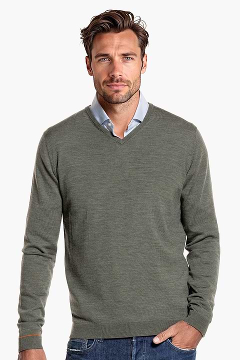 V-neck Extra Long Million Dollar Green - Base Image