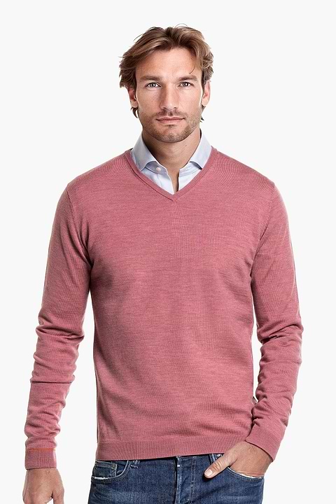 Joe V-Neck Peruvian Pink - Base Image