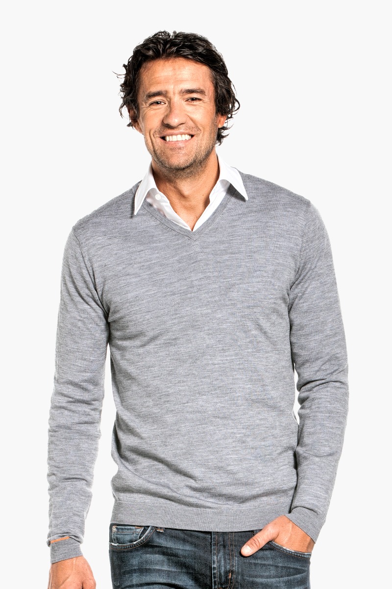 Joe V-Neck Silver Grey - Base Image