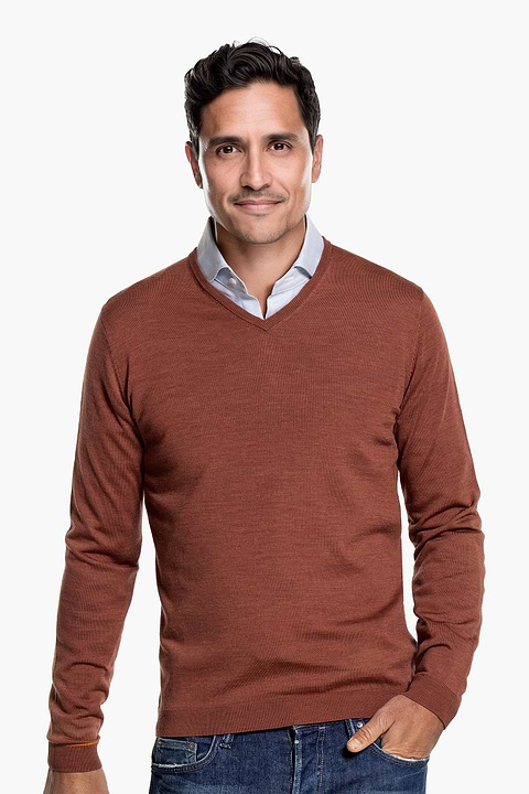 V-Neck Terracotta - Base Image