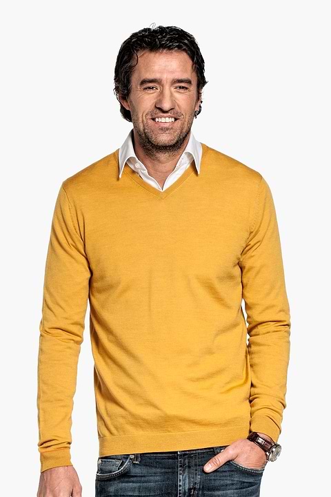 Joe V-Neck Yellow Curry - Base Image