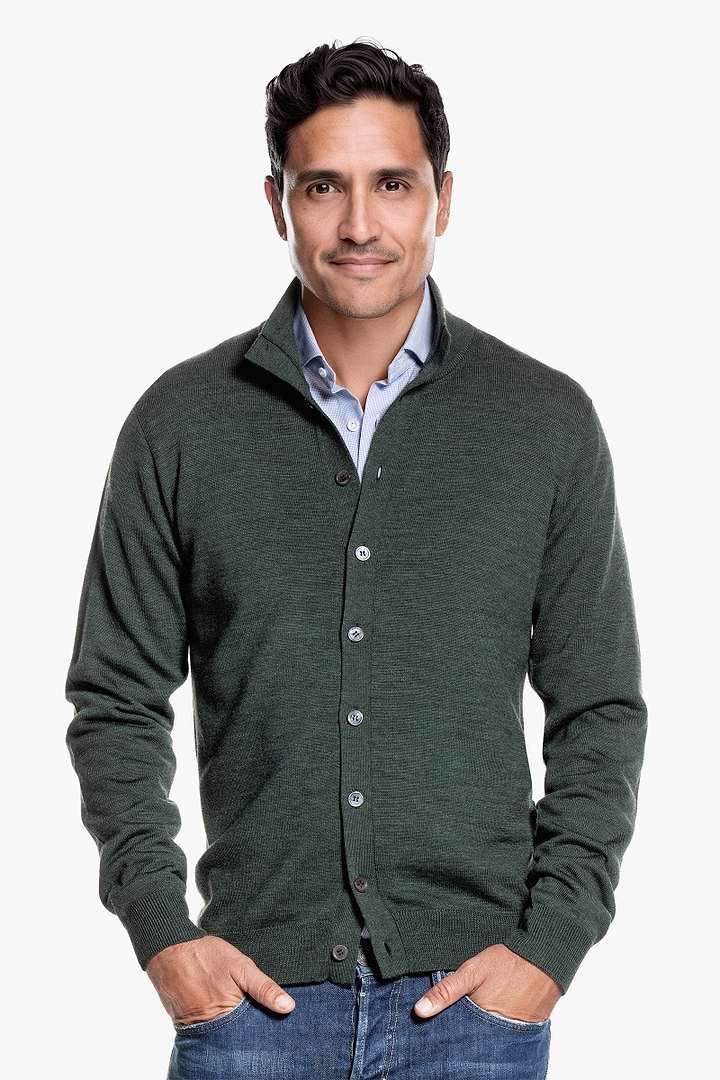 Vest Button Easy Fit British Green - Base Image