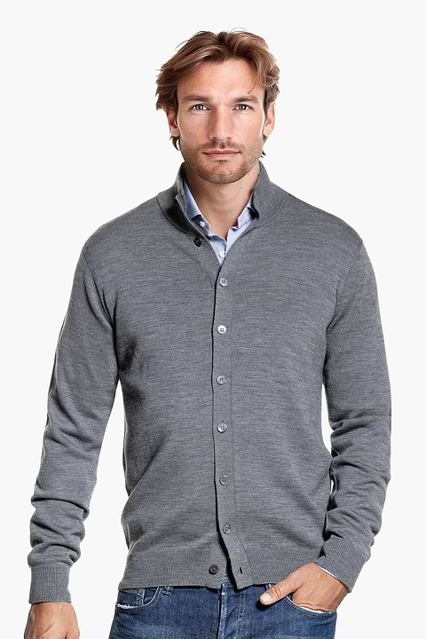 Vest Button 3D Harvard Grey - Base Image