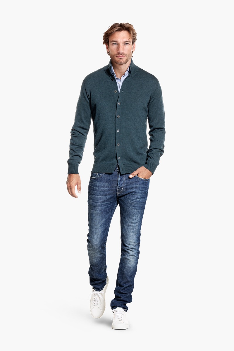Vest Button Easy Fit Proud Peacock