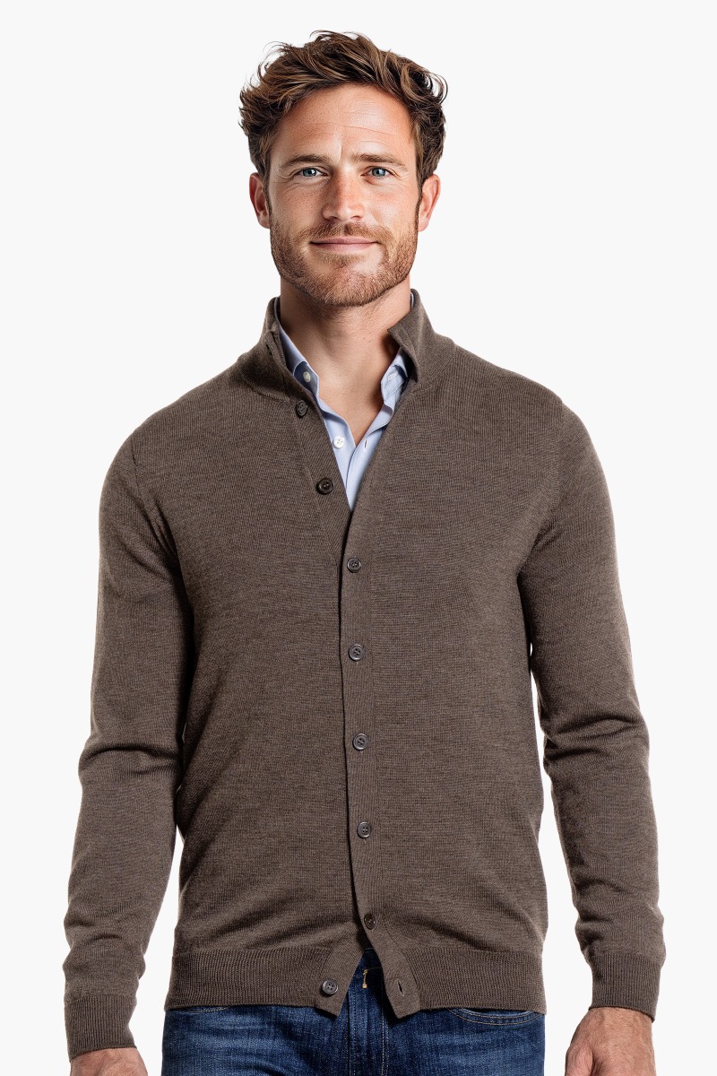 Vest Button 3D Tobacco Brown