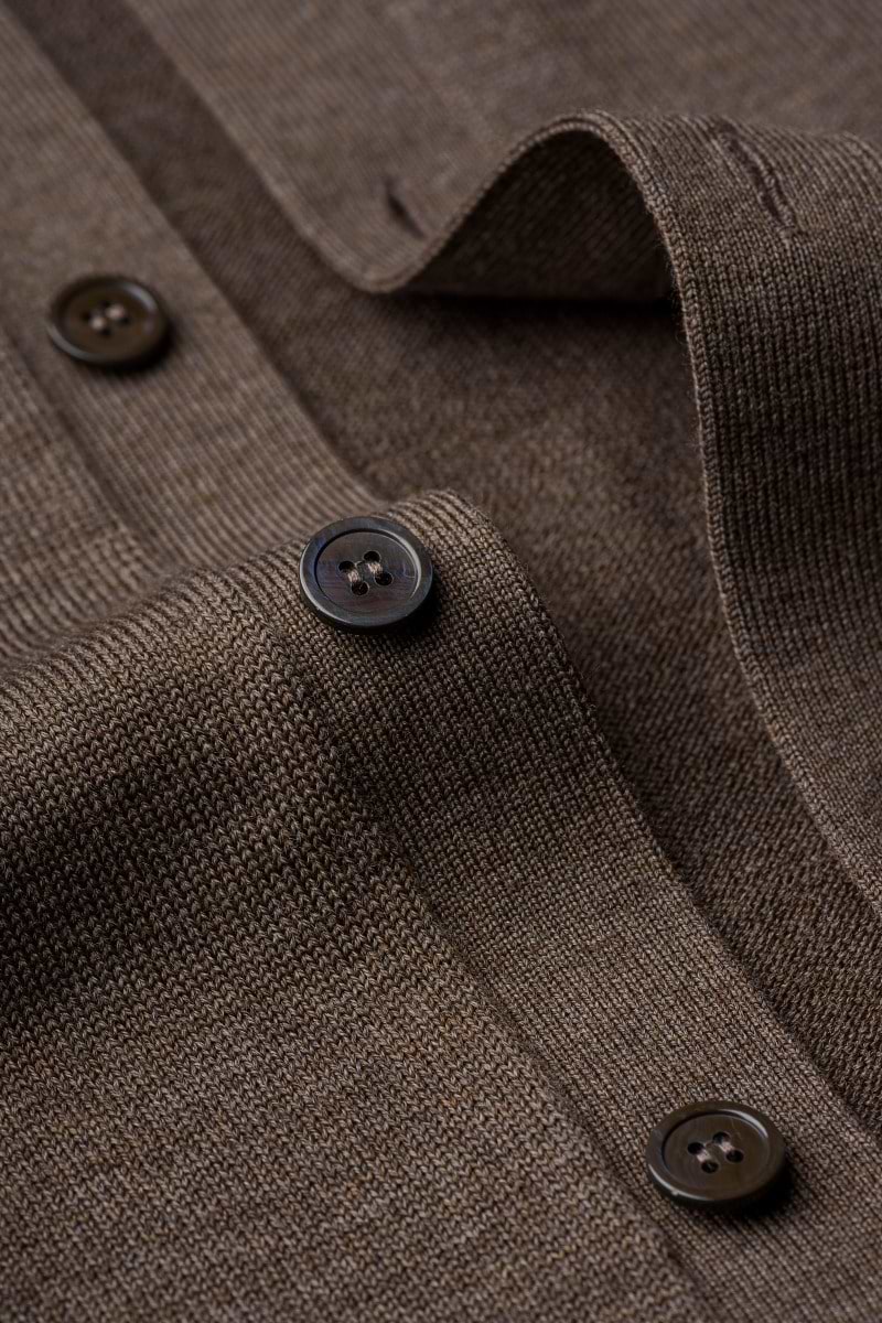 Vest Button 3D Tobacco Brown