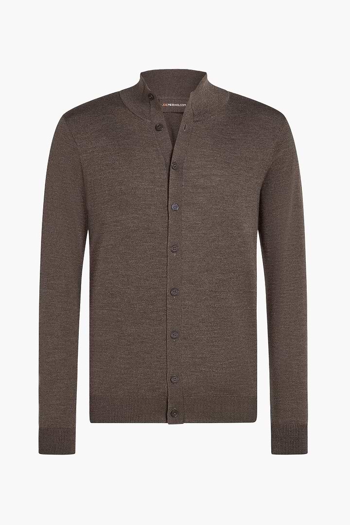Vest Button Easy Fit Tobacco Brown - Base Image