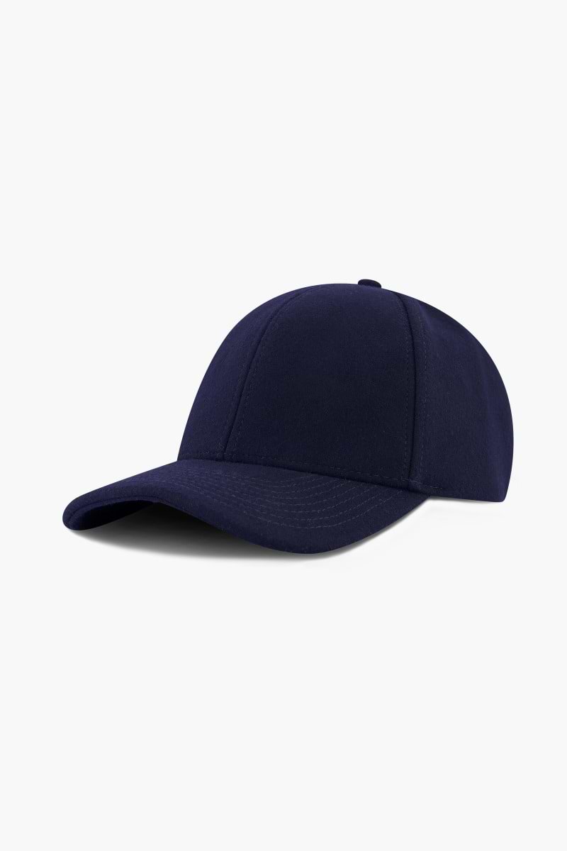 Wool Baseball Cap Navy Blue