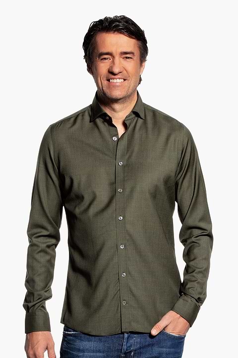 Joe Woven Shirt Army Classic - Base Image