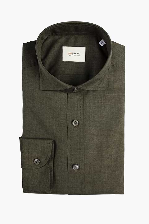 Joe Woven Shirt Army Classic - Base Image
