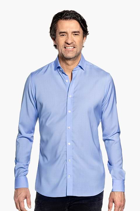 Joe Woven Shirt Chambray Light Blue - Base Image