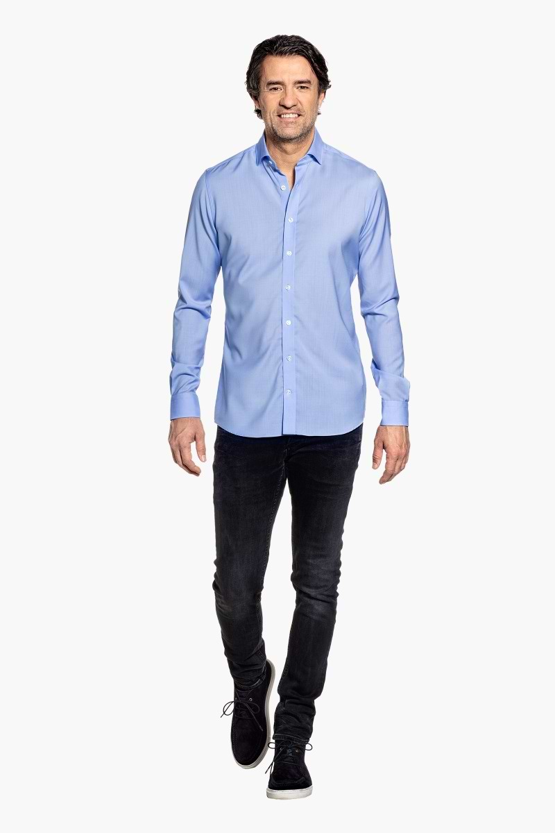 Joe Woven Shirt Chambray Light Blue