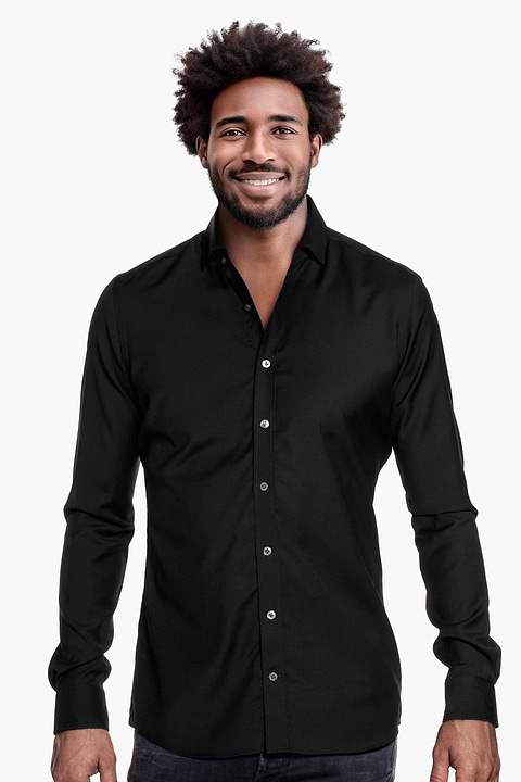 Joe Woven Shirt Deep Black - Base Image