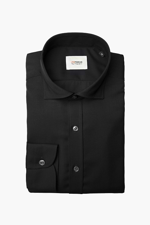 Joe Woven Shirt Deep Black - Base Image