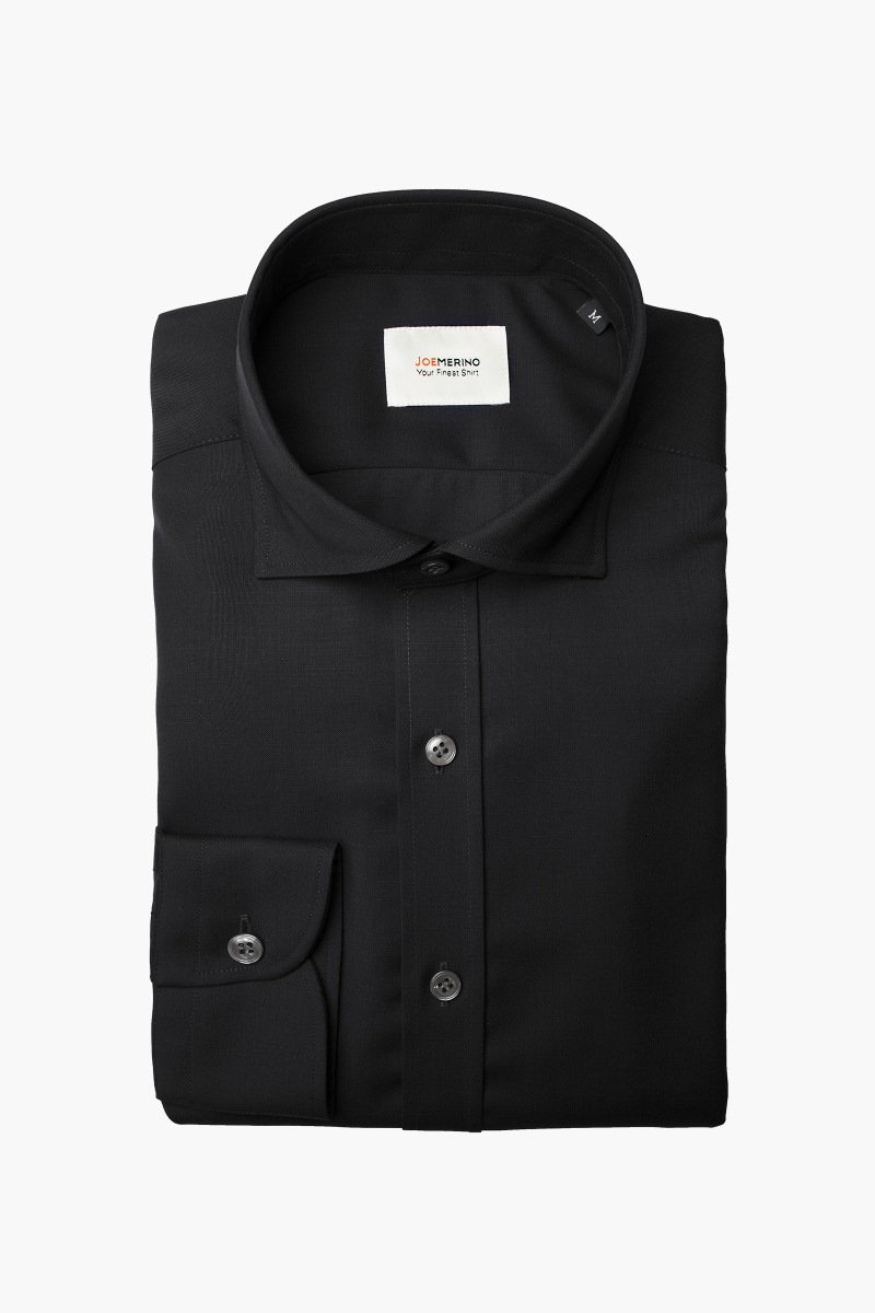 Joe Woven Shirt Extra Long Deep Black