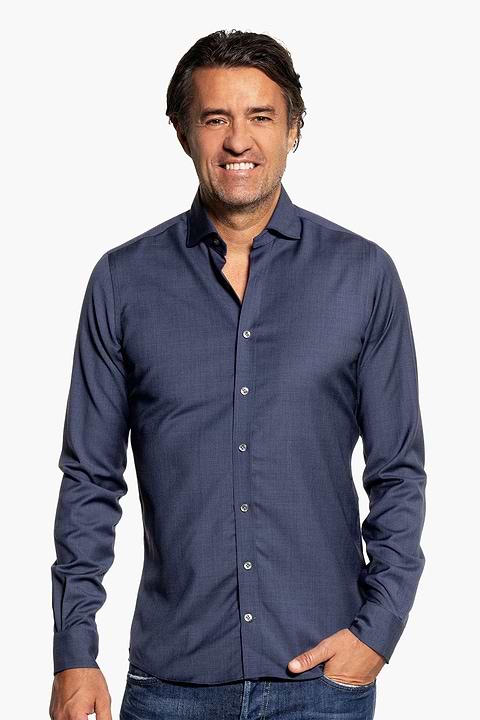 Joe Woven Shirt Denim Blue - Base Image