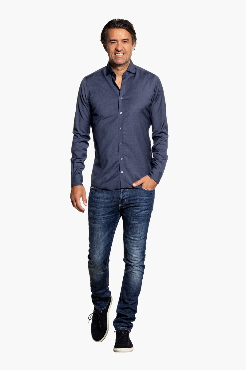 Joe Woven Shirt Denim Blue