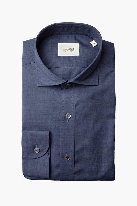Joe Woven Shirt Denim Blue - Base Image