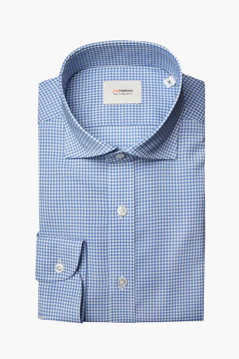 Joe Woven Shirt Gingham Light Blue