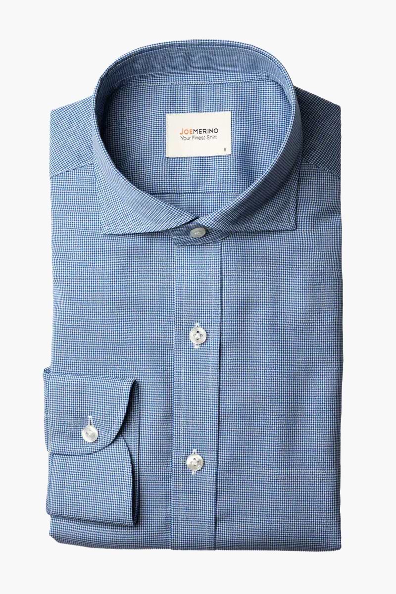 Joe Woven Shirt Houndstooth Jeans Blue