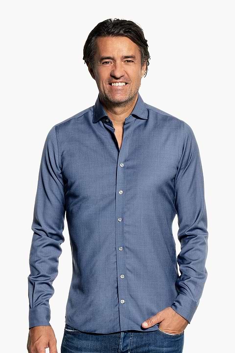Joe Woven Shirt Light Denim Blue - Base Image