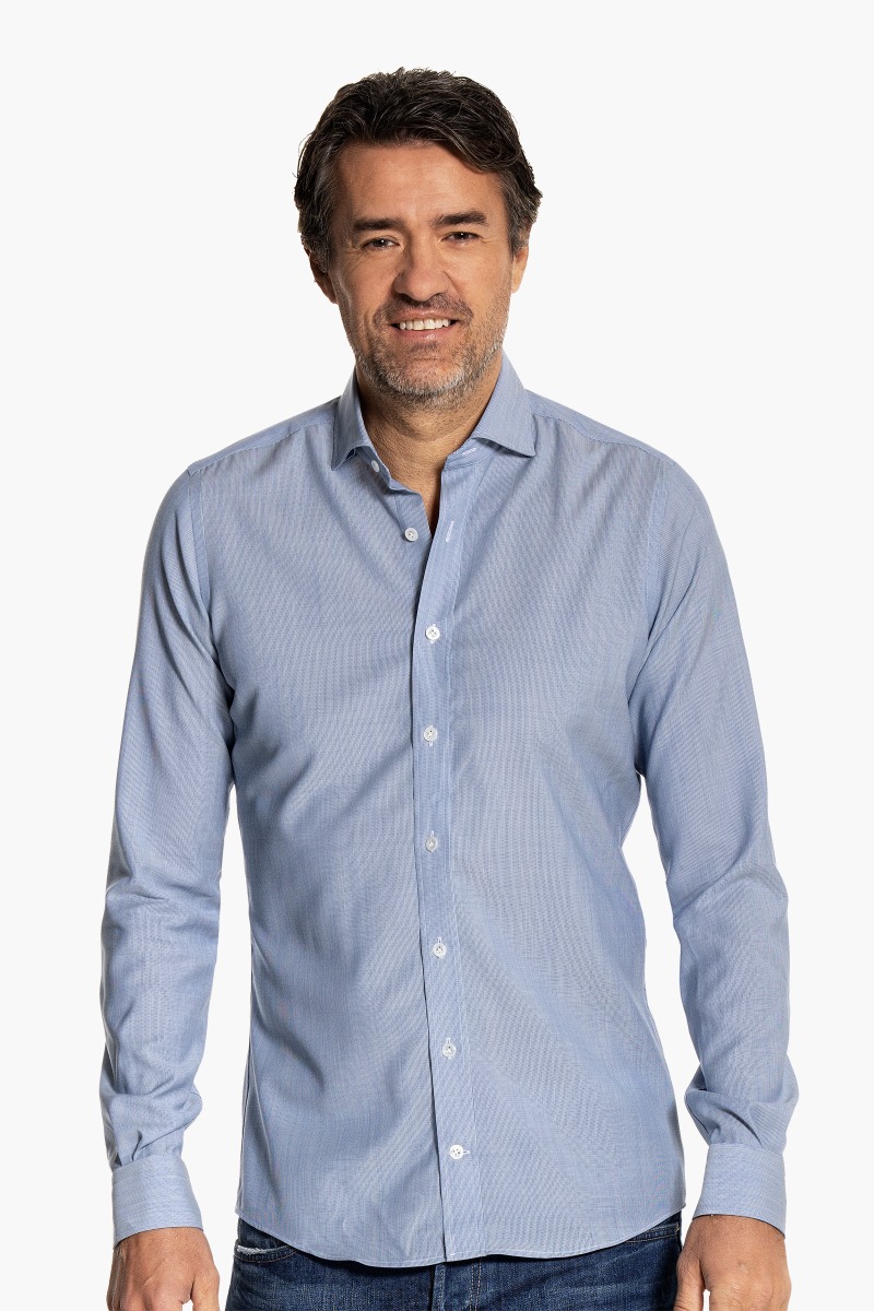 Joe Woven Shirt Mixed Stripes Blue