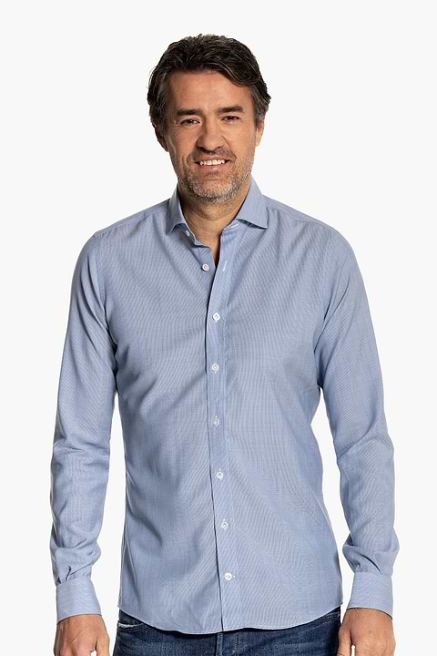 Joe Woven Shirt Mixed Stripes Blue - Base Image