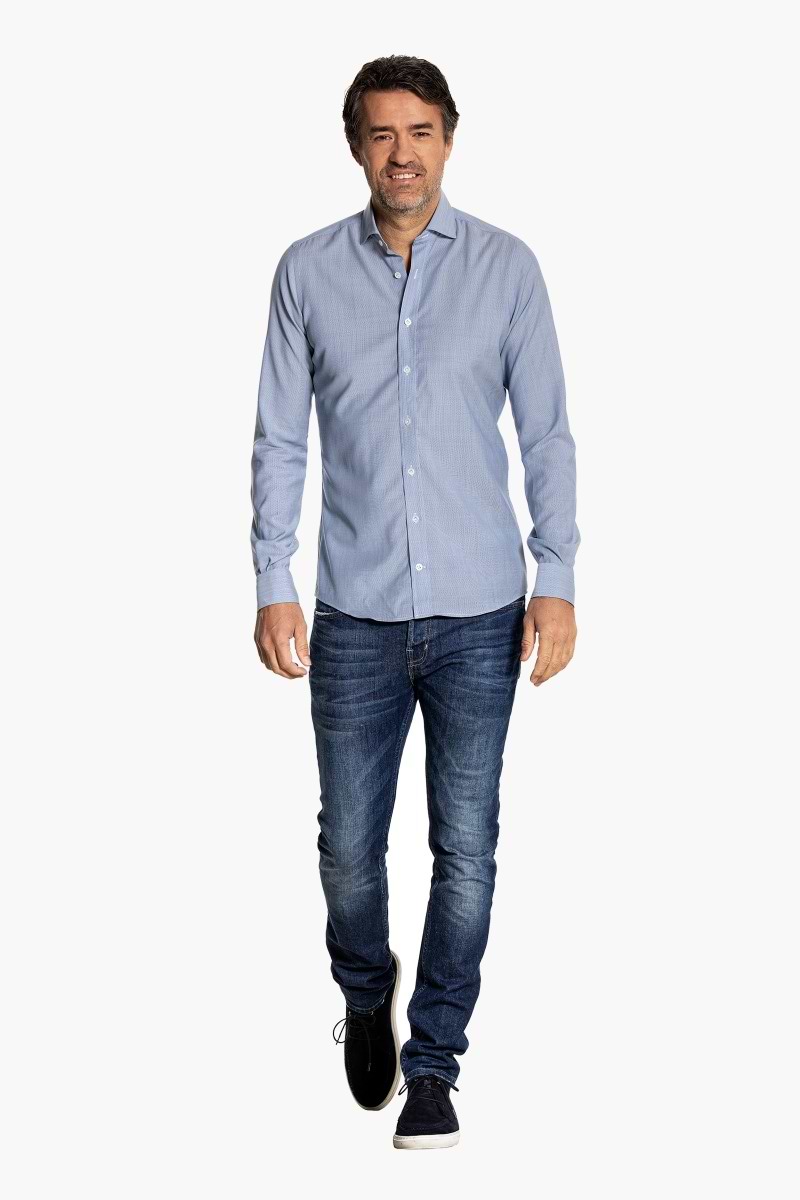 Joe Woven Shirt Mixed Stripes Blue