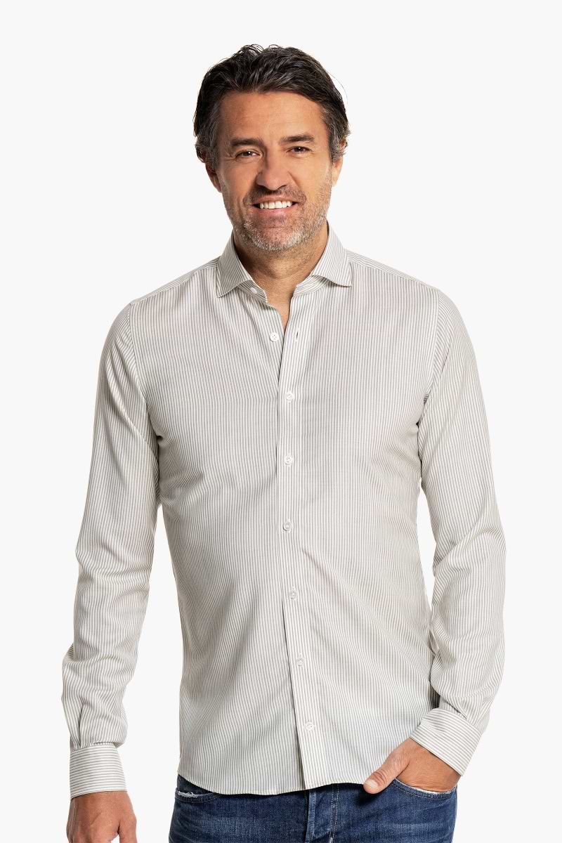 Joe Woven Shirt Stripe Grey