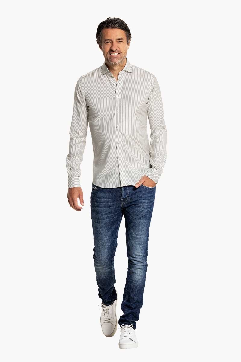 Joe Woven Shirt Stripe Grey
