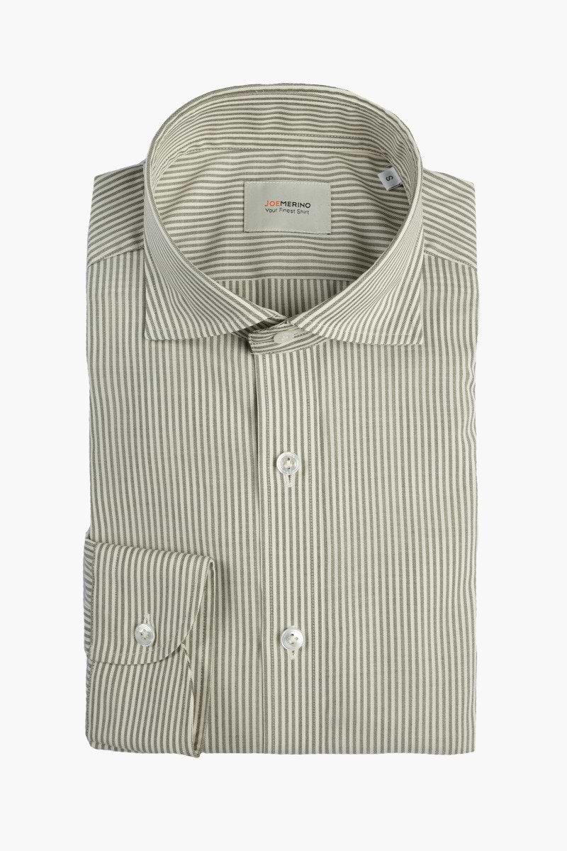 Joe Woven Shirt Stripe Kaki