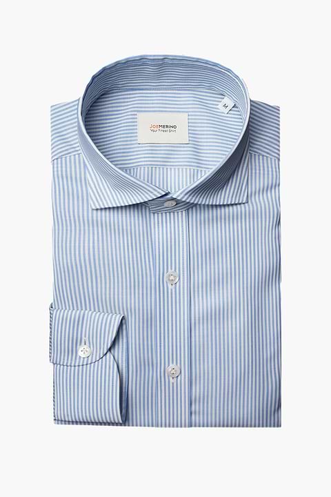 Joe Woven Shirt Stripe Light Blue  - Base Image
