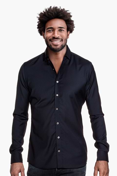 Joe Woven Shirt Very Dark Navy - Base Image