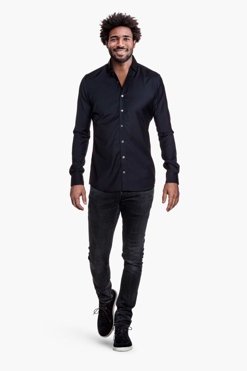 Joe Woven Shirt Very Dark Navy