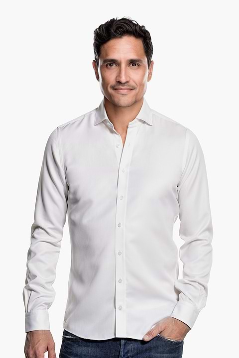 Joe Woven Shirt Wool White - Base Image