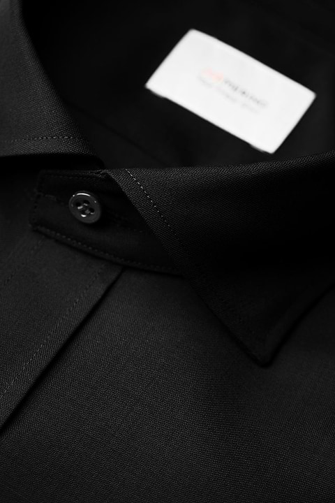 Joe Woven Shirt Deep Black - Base Image