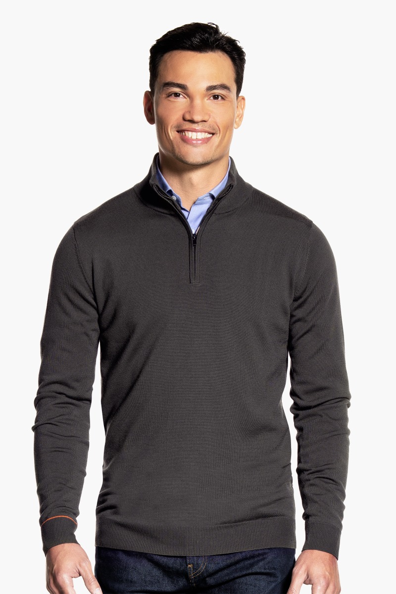 Lange trui met rits heren | Joe Merino Zip Extra Long
