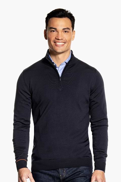 Joe Zip Extra Long Very Dark Navy - Base Image