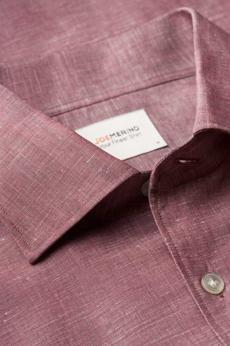 Wool Linen Shirt Brick Red