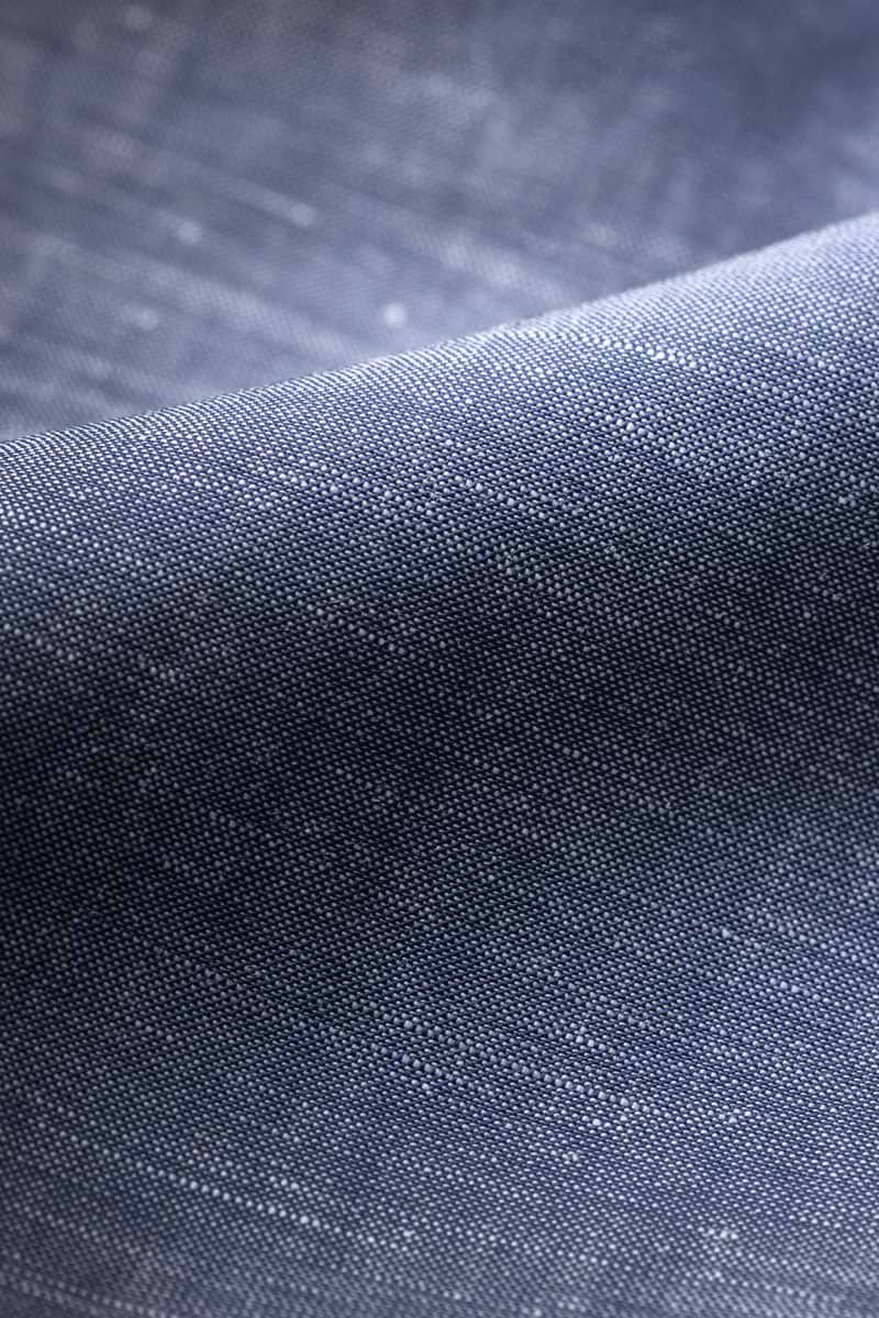 Wool Linen Shirt Navy Blue