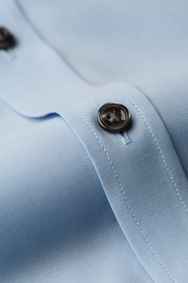 Woven Shirt Light Blue Grey Buttons