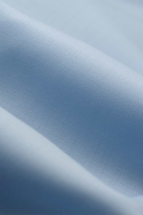 Woven Shirt Extra Long Light Blue Grey Buttons - Base Image