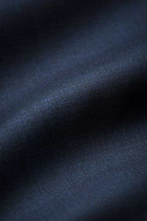 Woven Shirt Extra Long Navy Blue White Buttons - Base Image