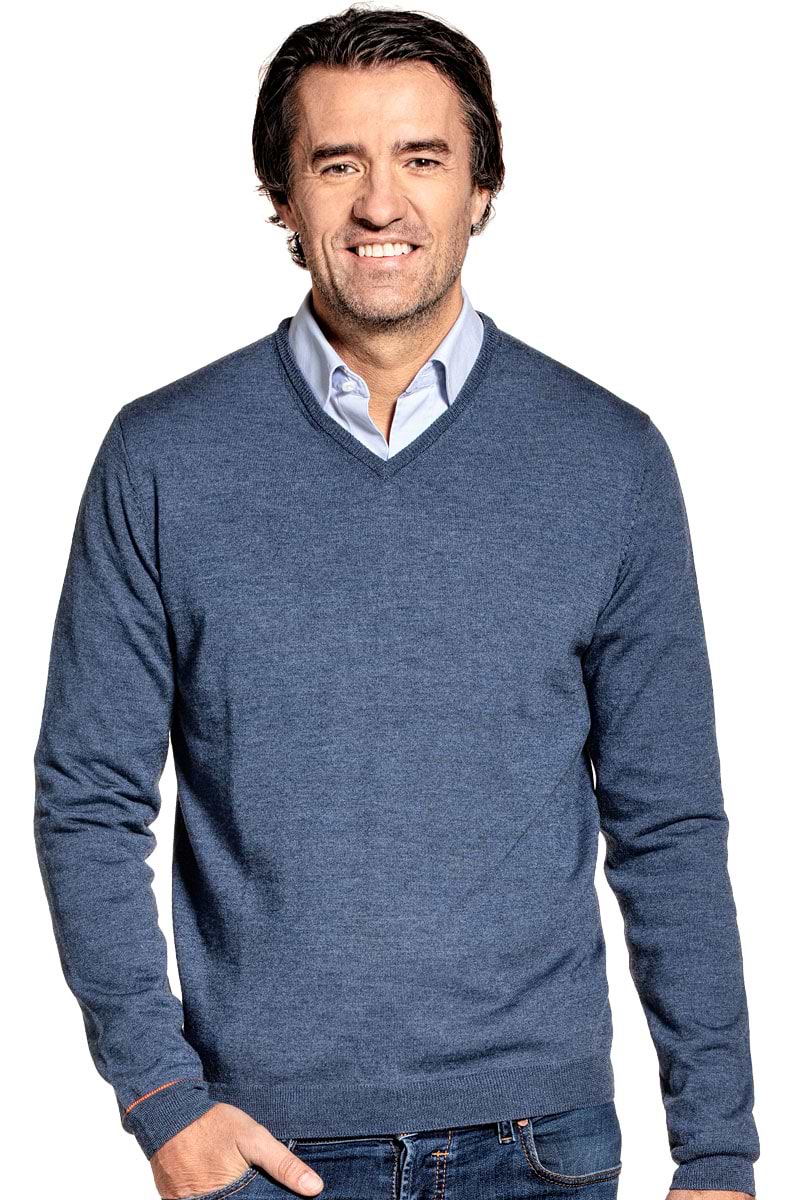 Joe Yak V-Neck Jeans Blue