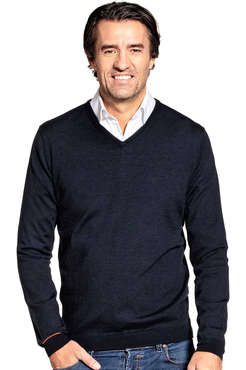 Joe Yak V-Neck True Navy 